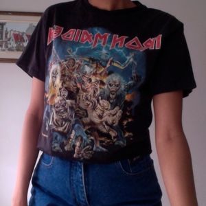 ❤SALE❤ Vintage Iron Maiden Cropped Band Tee
